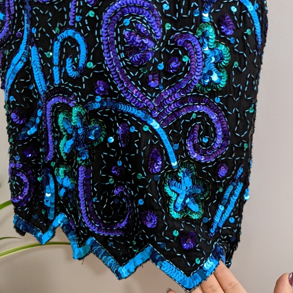 Laurence Kazar New York Silk Siquence Dress - Picture 6 of 10